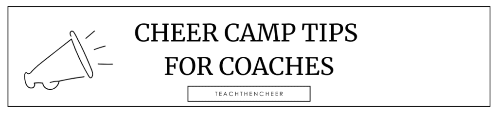 cheer camp tips for coaches