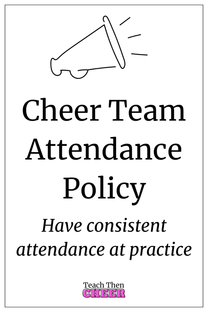 cheer team attendance policy